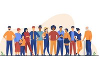 Groupe de personnes diversifié