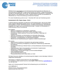 Stellenausschreibung Sozialarbeiter/-in