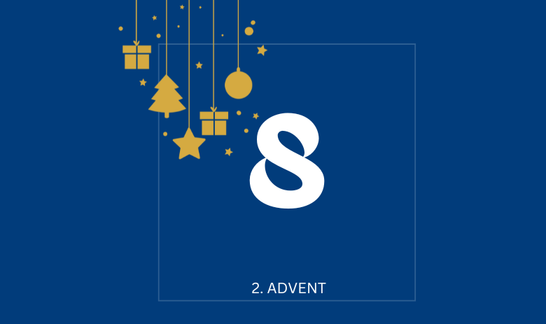 Türchen 8 Design mit der Zahl 8