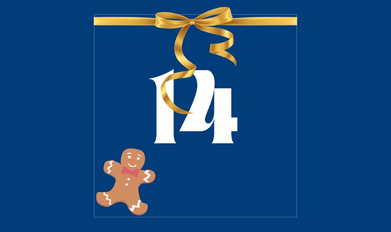 Türchen 14 Design mit der Zahl 14